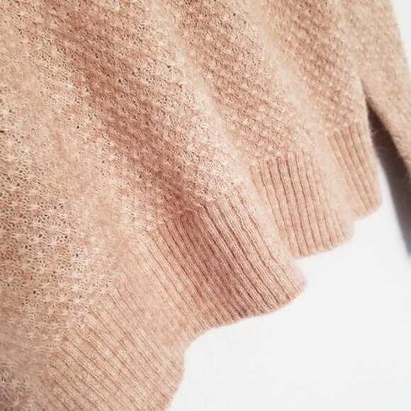 Quince Baby Alpaca-Wool Diamond Stitch Crewneck Sweater M Natural Lightweight - Picture 10 of 15